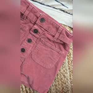 Pink Corduroy Button-Front Skirt